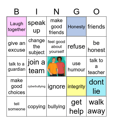 Friendships Bingo Card