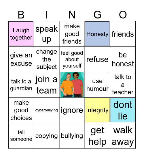 Friendships Bingo Card