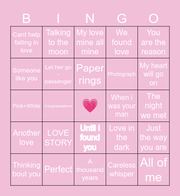 💕VALENTINES BINGO💕 Bingo Card