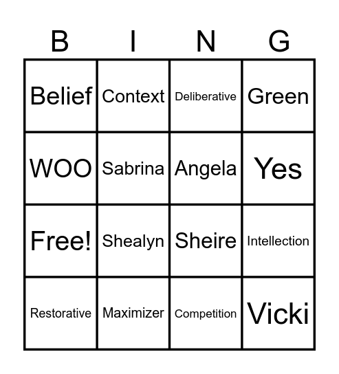 Round 2 HR Bingo Card