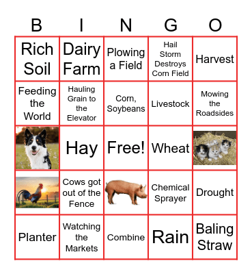 FARMING BINGO Card