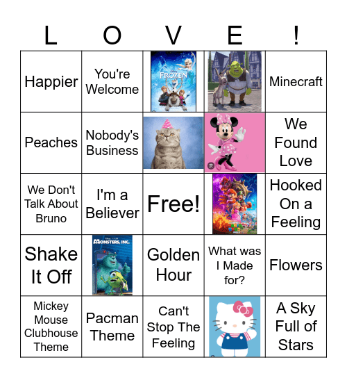 Music We Love: Class 101 Bingo Card