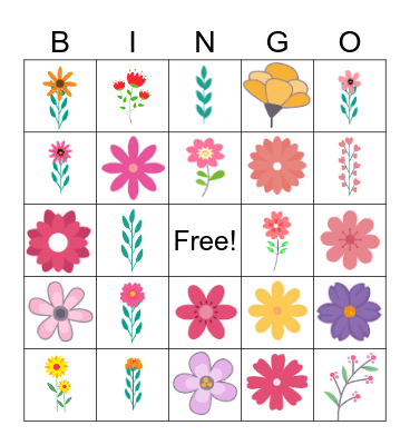Flower Fest Favorites Bingo Card