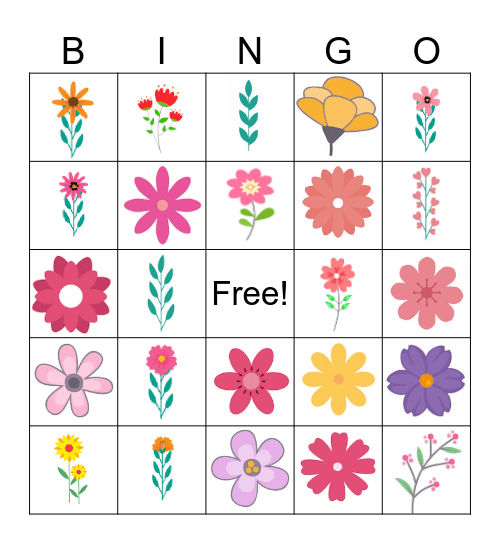 Flower Fest Favorites Bingo Card