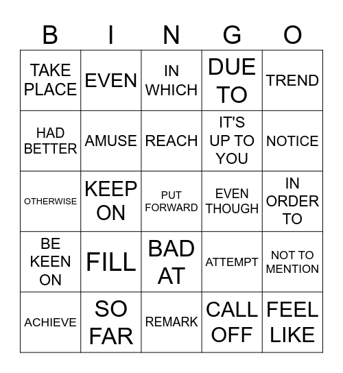 OB2 1 PET MAGIC PAPER BINGO Card
