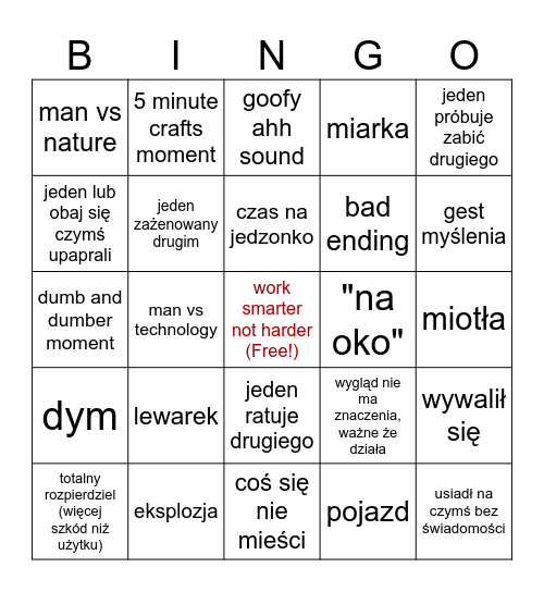 Pat & Mat Bingo Card