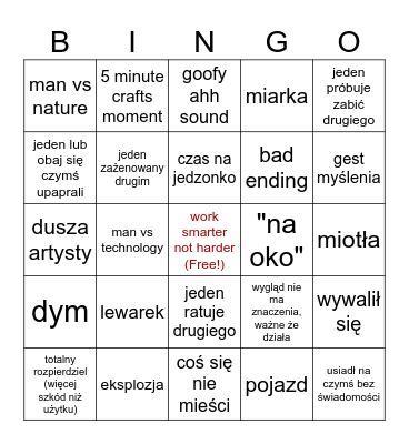 Pat & Mat Bingo Card