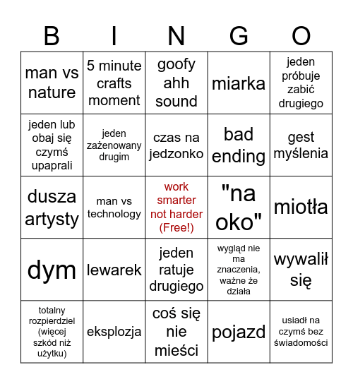 Pat & Mat Bingo Card