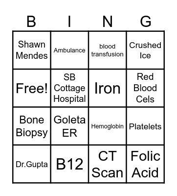 Dahlia Bingo Card