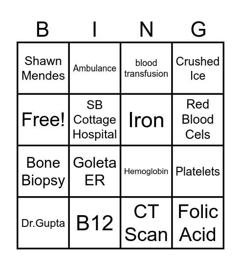 Dahlia Bingo Card