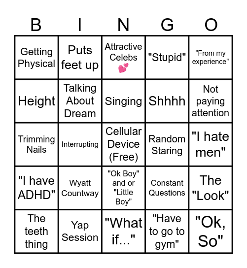 Jocelyn Bingo Card