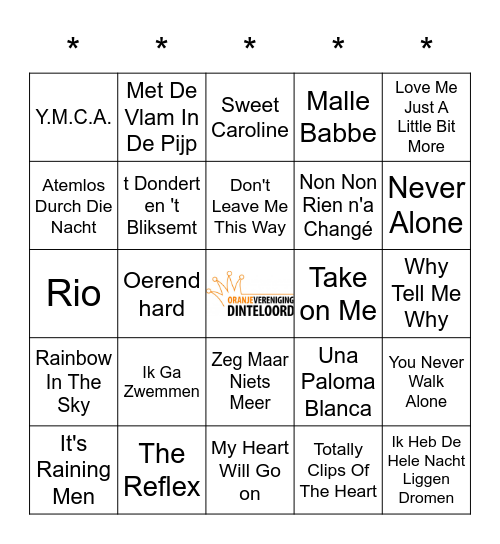 SWiNGO! Bingo Card