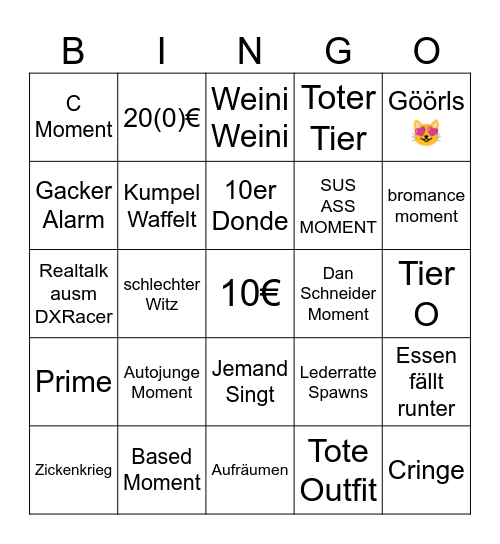 Maden WG Bingi Kolingo (Ingi) Bob Bingo Card