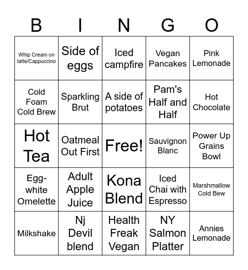 BINGO Card