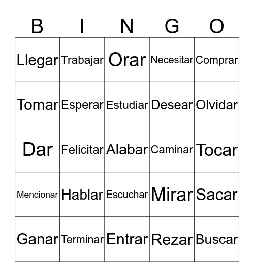 15 Bingo Card