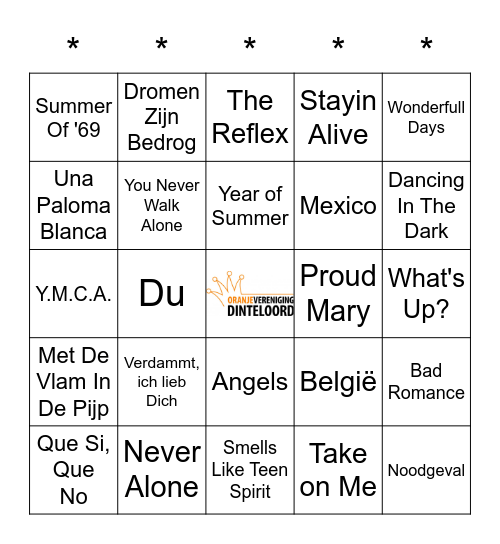 SWiNGO! Bingo Card