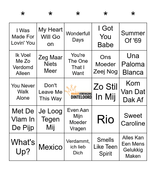 SWiNGO! Bingo Card