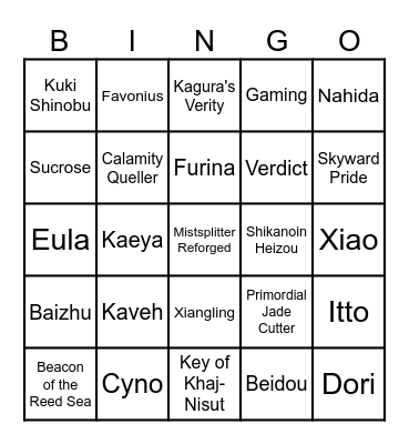 OverFlowKyuubi Bingo Card