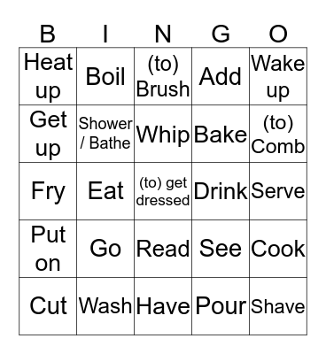 18 Bingo Card