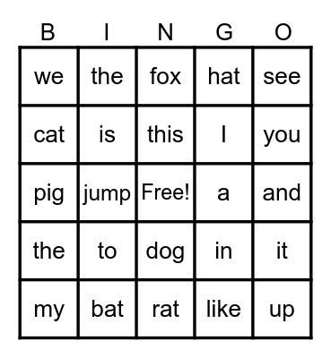 Tayshonn Bingo Card