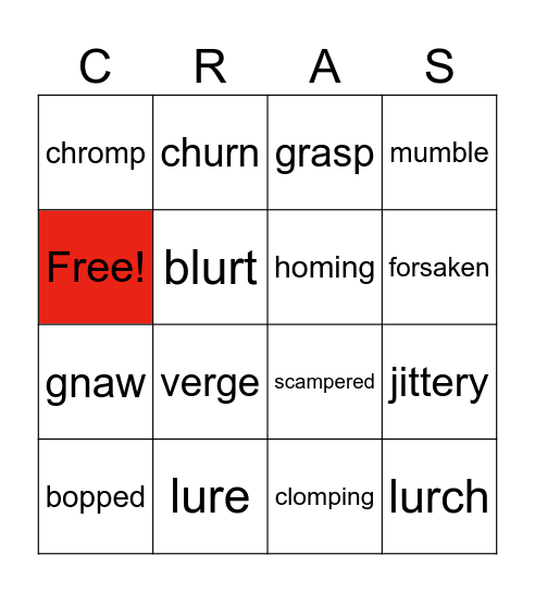 The World According to Humphrey Chapters 2, 3, and 4 Bingo Card