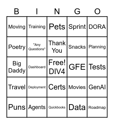Excella DIV Bingo Card