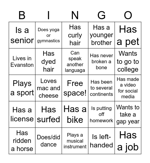 Bingo Card