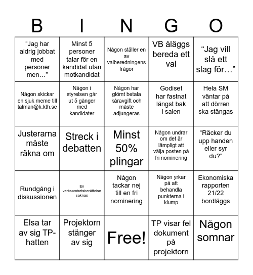 SM3 BINGO Card