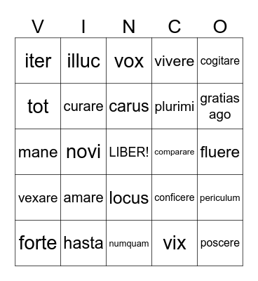 St. 18 Isis Bingo Card