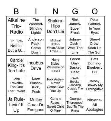 Radio Bingo February Birthdays Bingo Card