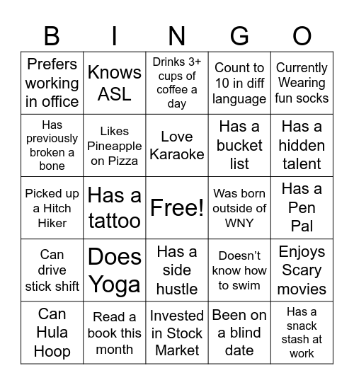 OFFICE BINGO Card