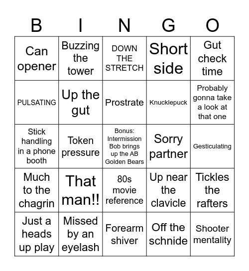 Louie and Jack-isms Bingo Card
