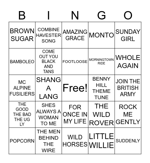 RONALDO Bingo Card