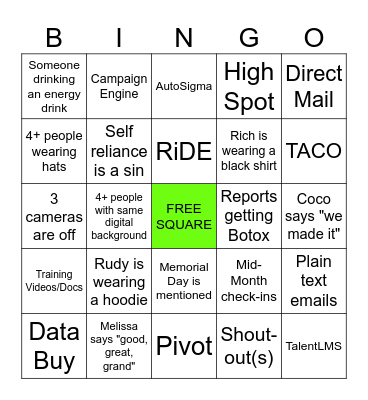 5/10/24 Bingo Card