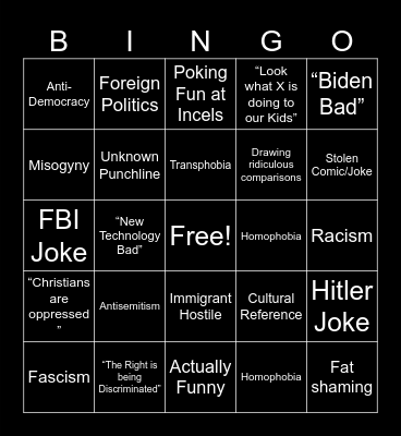 Stonetoss Bingo Card