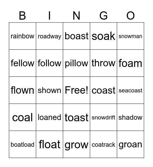 P4R Level 2 Lessons 7-9 Bingo Card