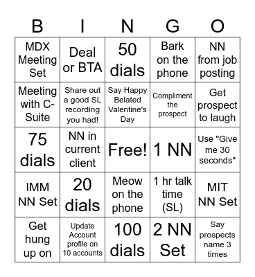 Bolingbrook Bingo Card
