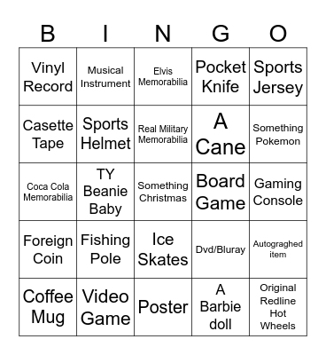 Antique Bingo Card