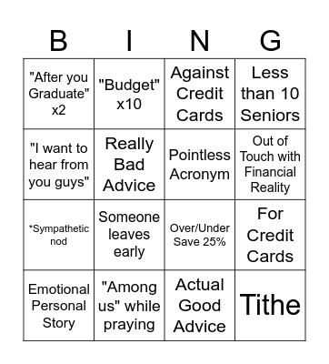 Bing Bingo Card