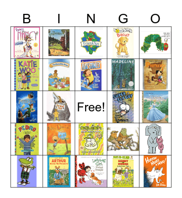 Book Characters Bingo Card