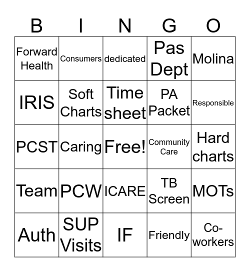 Nurses Week Bingo Card