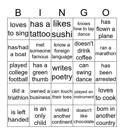 How well do you know your neighbors Bingo Card