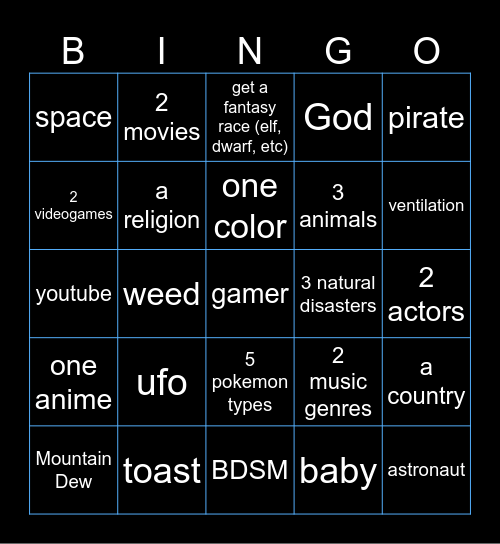 Infinite Craft Bingo Card