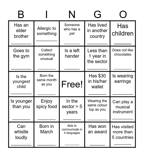 BINGO Card