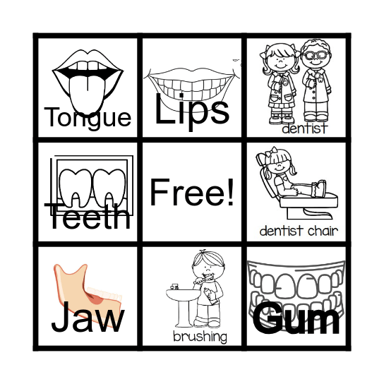 Mouth Bingo Card