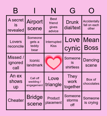 Valentine's Day Bingo Card