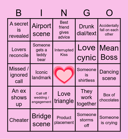 Valentine's Day Bingo Card