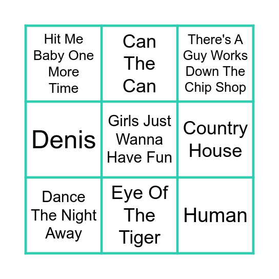 THE X FACTOR Bingo Card