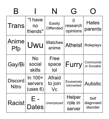 Discord Bingo Card