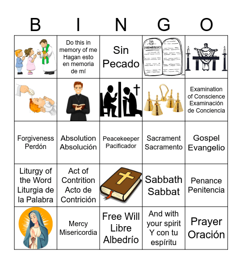 First Communion Retreat at Our Divine Savior Bingo Card